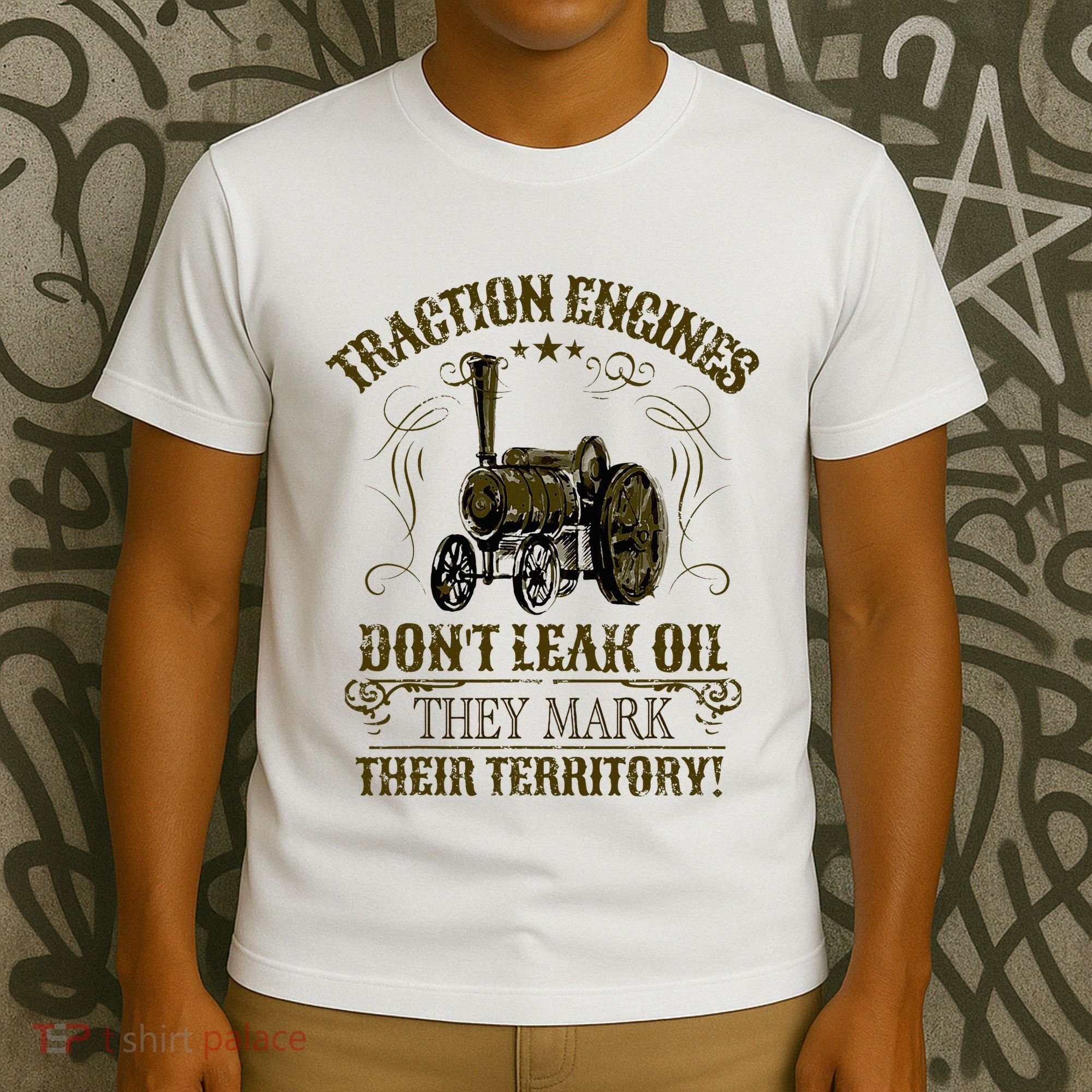 Steam Traction Engine Retirement Idea Steam Engine T-Shirt
