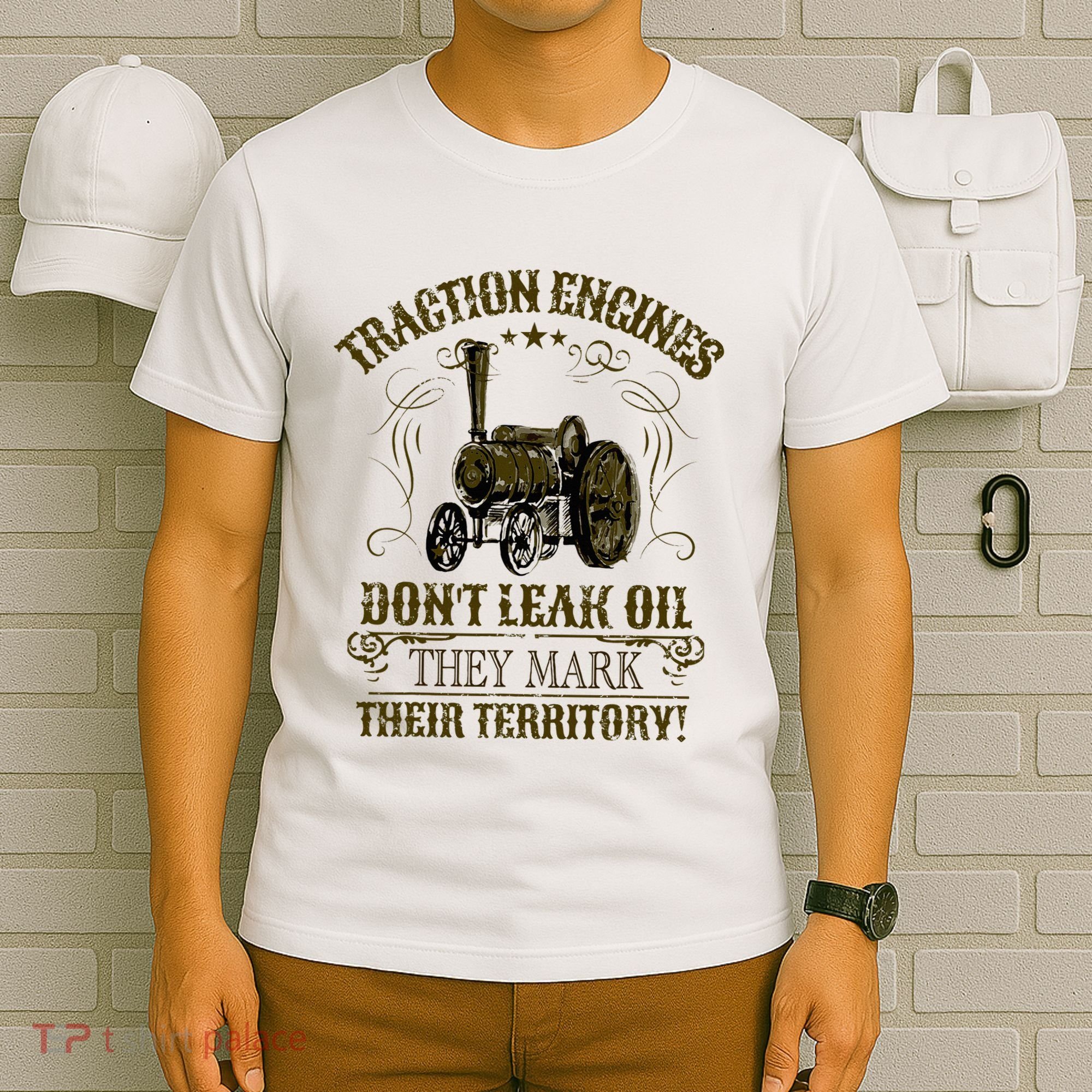 Steam Traction Engine Retirement Idea Steam Engine T-Shirt