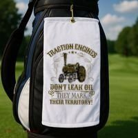 Steam Traction Engine Retirement Idea Steam Engine Golf Towel thumb 2