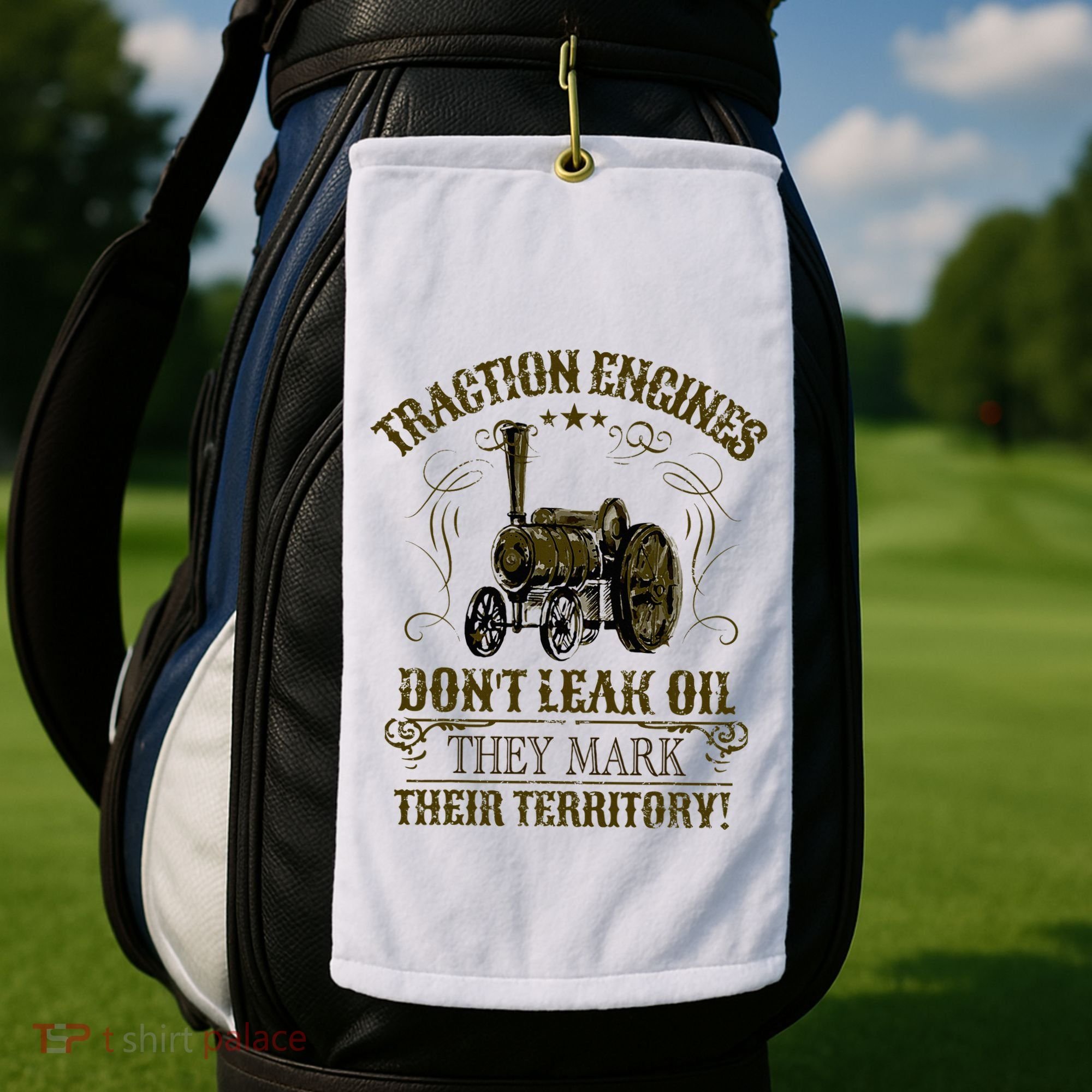 Steam Traction Engine Retirement Idea Steam Engine Golf Towel