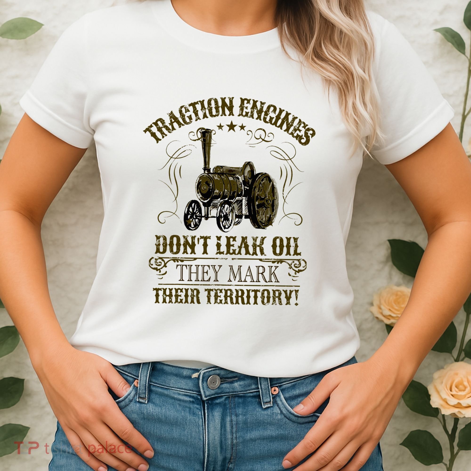 Steam Traction Engine Retirement Idea Steam Engine Women's T-Shirt