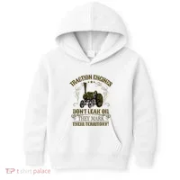 Steam Traction Engine Retirement Idea Steam Engine Kids Hoodie thumb 0