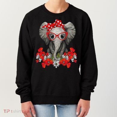 Save The Elephants Elephant Mom Red Bow Woman Women's Sweatshirt