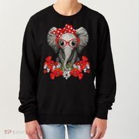 Save The Elephants Elephant Mom Red Bow Woman Women's Sweatshirt thumb 0