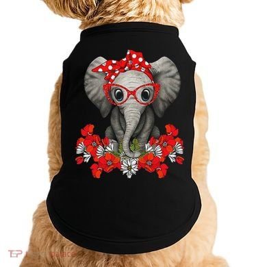 Save The Elephants Elephant Mom Red Bow Woman Doggie Tank