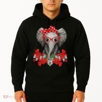 Save The Elephants Elephant Mom Red Bow Woman Hoodie thumb 2