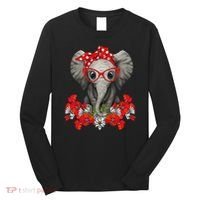 Save The Elephants Elephant Mom Red Bow Woman Long Sleeve Shirt thumb 0