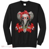 Save The Elephants Elephant Mom Red Bow Woman Sweatshirt thumb 0