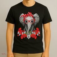 Save The Elephants Elephant Mom Red Bow Woman T-Shirt thumb 3