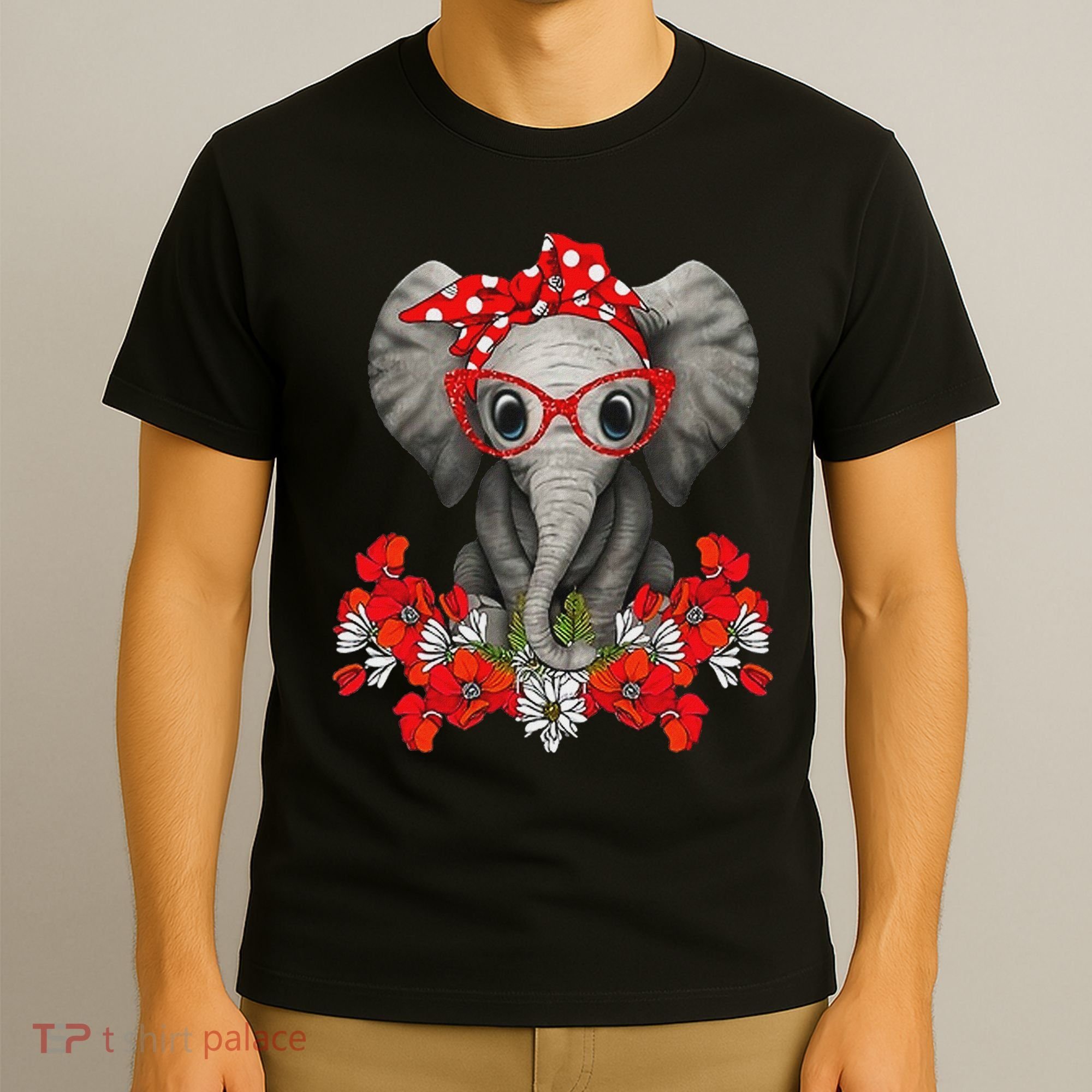 Save The Elephants Elephant Mom Red Bow Woman T-Shirt