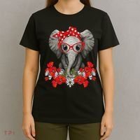 Save The Elephants Elephant Mom Red Bow Woman T-Shirt thumb 4