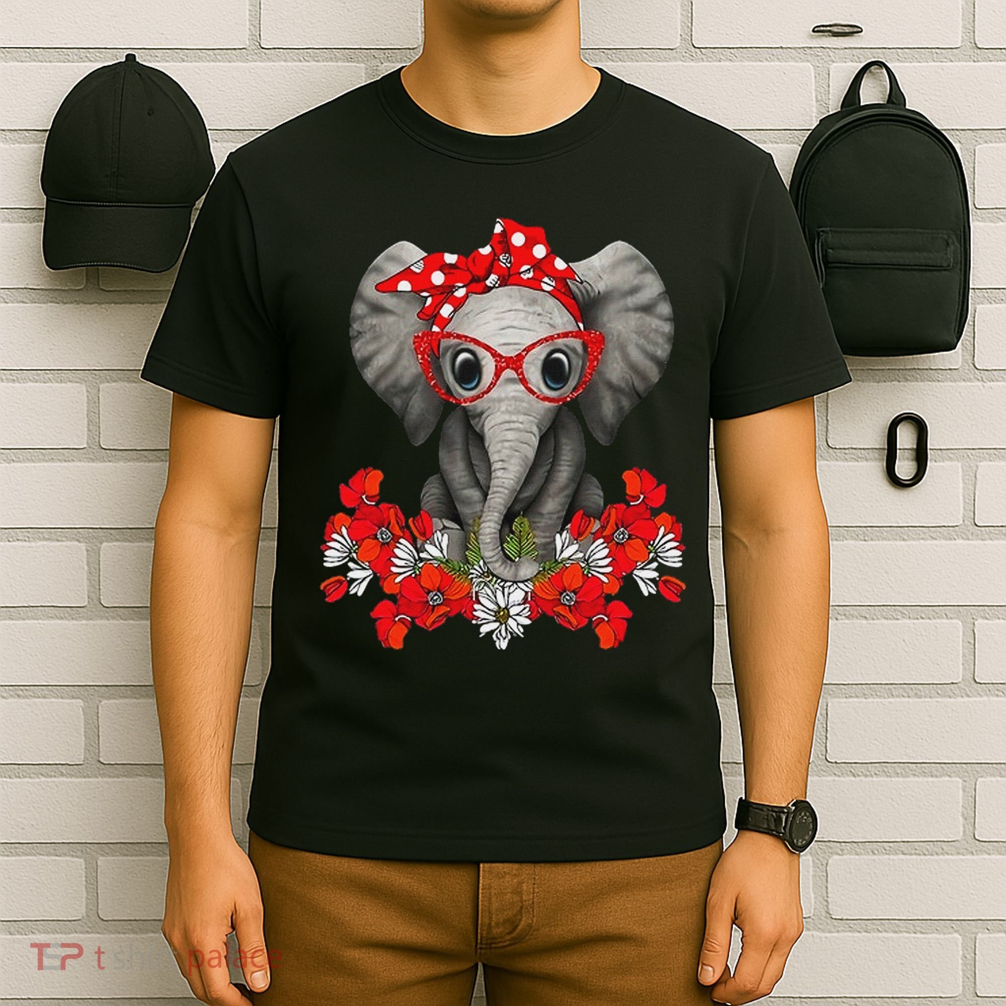 Save The Elephants Elephant Mom Red Bow Woman T-Shirt