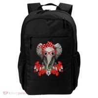 Save The Elephants Elephant Mom Red Bow Woman Backpack thumb 0