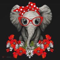 Save The Elephants Elephant Mom Red Bow Woman Coaster thumb 2