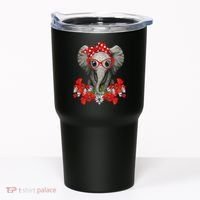 Save The Elephants Elephant Mom Red Bow Woman Tumbler thumb 0