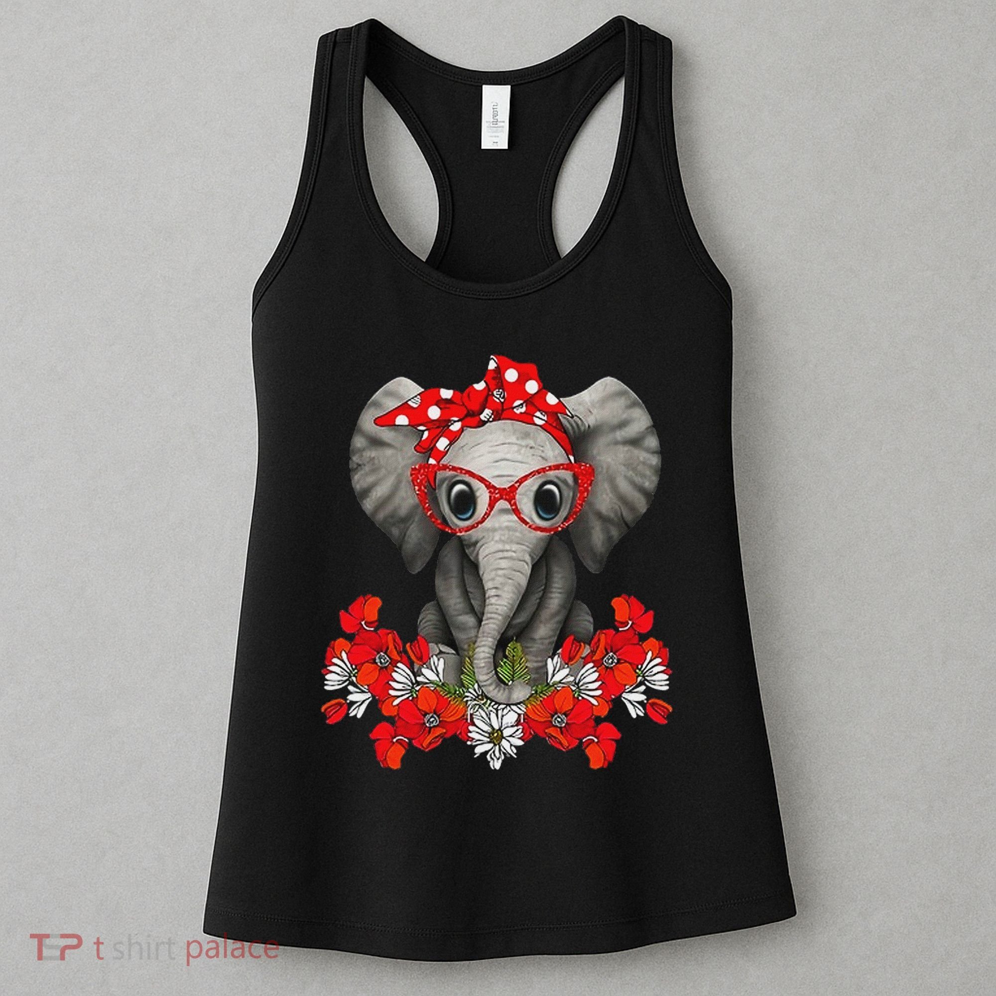 Save The Elephants Elephant Mom Red Bow Woman Women's Tank Top