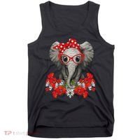 Save The Elephants Elephant Mom Red Bow Woman Tank Top thumb 0