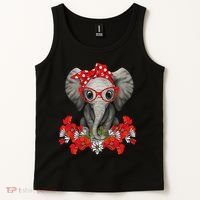 Save The Elephants Elephant Mom Red Bow Woman Tank Top thumb 2