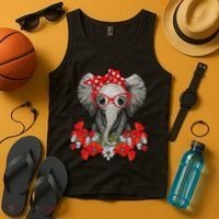 Save The Elephants Elephant Mom Red Bow Woman Tank Top thumb 4