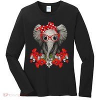 Save The Elephants Elephant Mom Red Bow Woman Women's Long Sleeve Shirt thumb 0