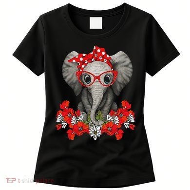 Save The Elephants Elephant Mom Red Bow Woman Women's T-Shirt