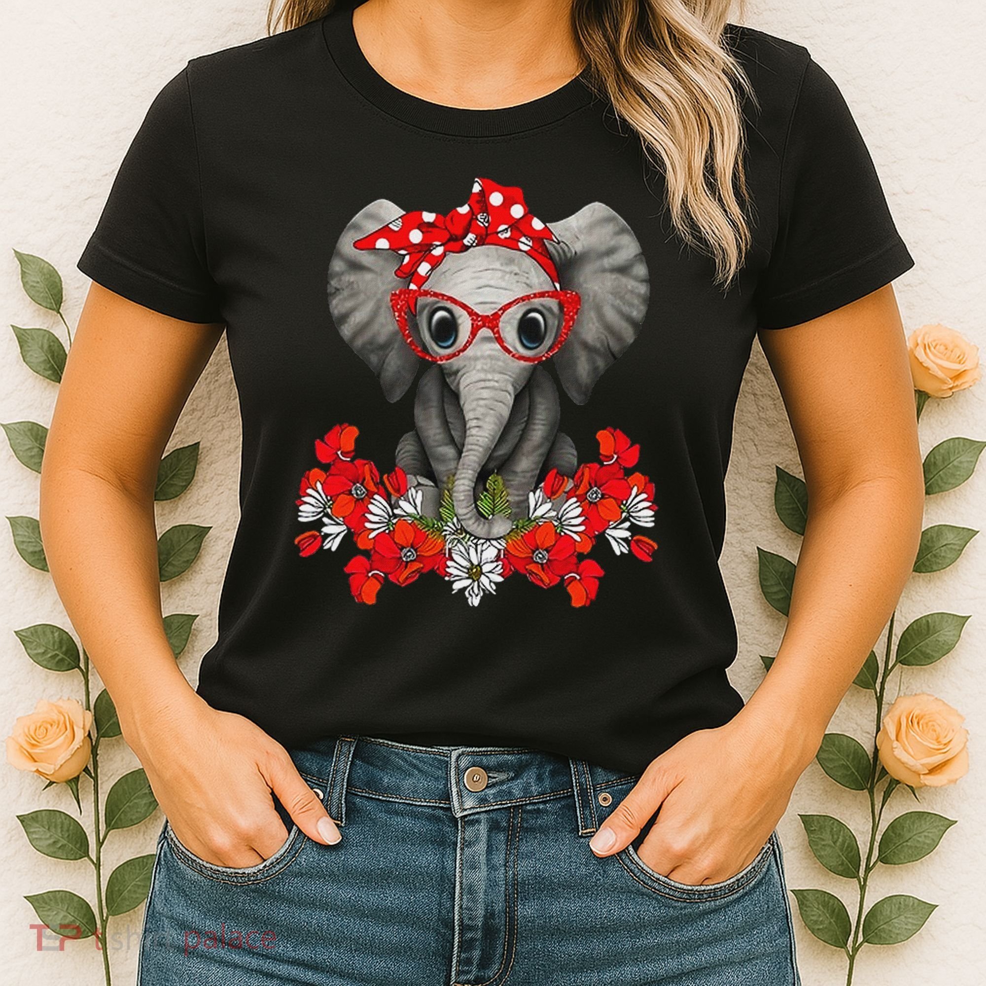 Save The Elephants Elephant Mom Red Bow Woman Women's T-Shirt