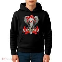 Save The Elephants Elephant Mom Red Bow Woman Kids Hoodie thumb 4
