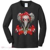Save The Elephants Elephant Mom Red Bow Woman Kids Long Sleeve Shirt thumb 0