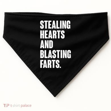 Stealing Hearts And Blasting Farts USA-Made Doggie Bandana