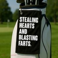 Stealing Hearts And Blasting Farts Golf Towel thumb 2