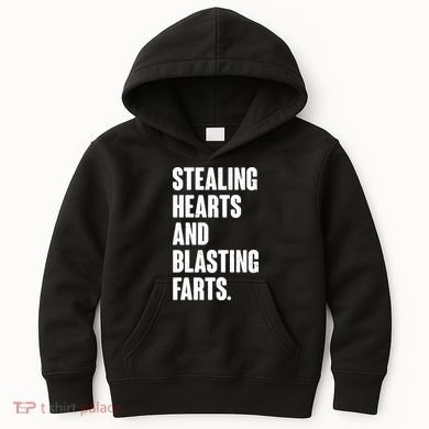 Stealing Hearts And Blasting Farts Kids Hoodie