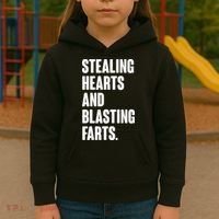 Stealing Hearts And Blasting Farts Kids Hoodie thumb 3