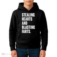 Stealing Hearts And Blasting Farts Kids Hoodie thumb 4