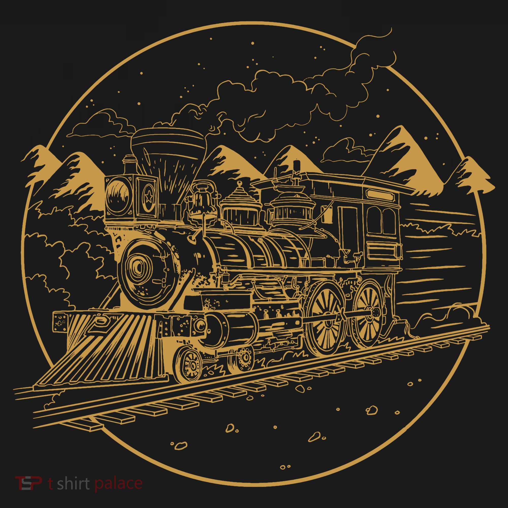 Steam Train USA-Made Doggie Bandana
