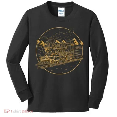 Steam Train Kids Long Sleeve Shirt