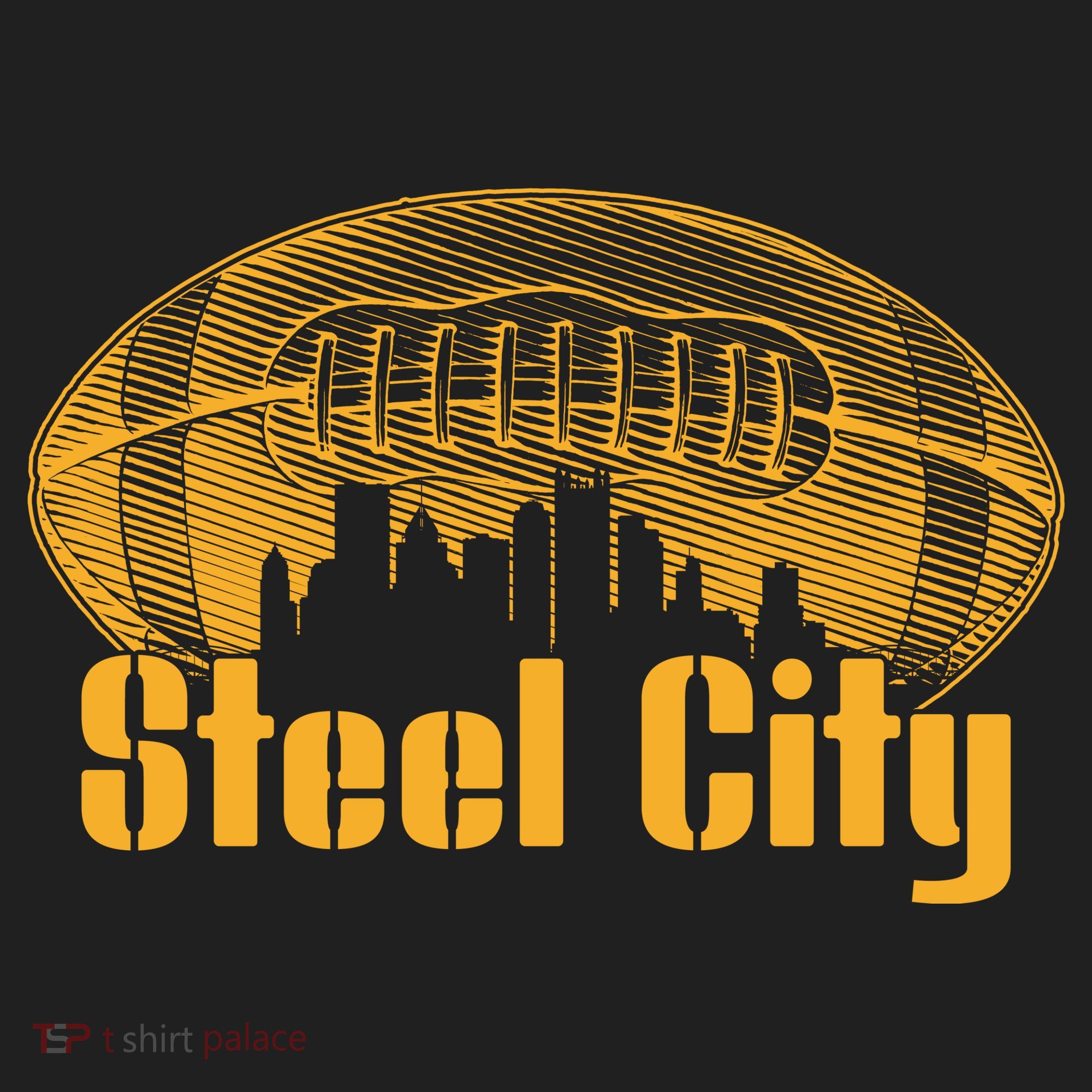 Steel City Pittsburg Skyline Football Beanie