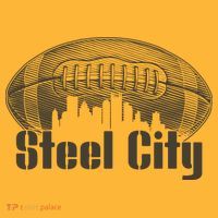 Steel City Pittsburg Skyline Football T-Shirt thumb 7