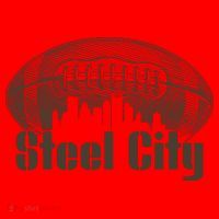 Steel City Pittsburg Skyline Football Santa Hat thumb 1