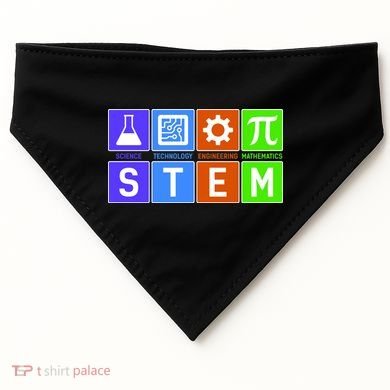 STEM - Science Technology Engineering Mathematics USA-Made Doggie Bandana
