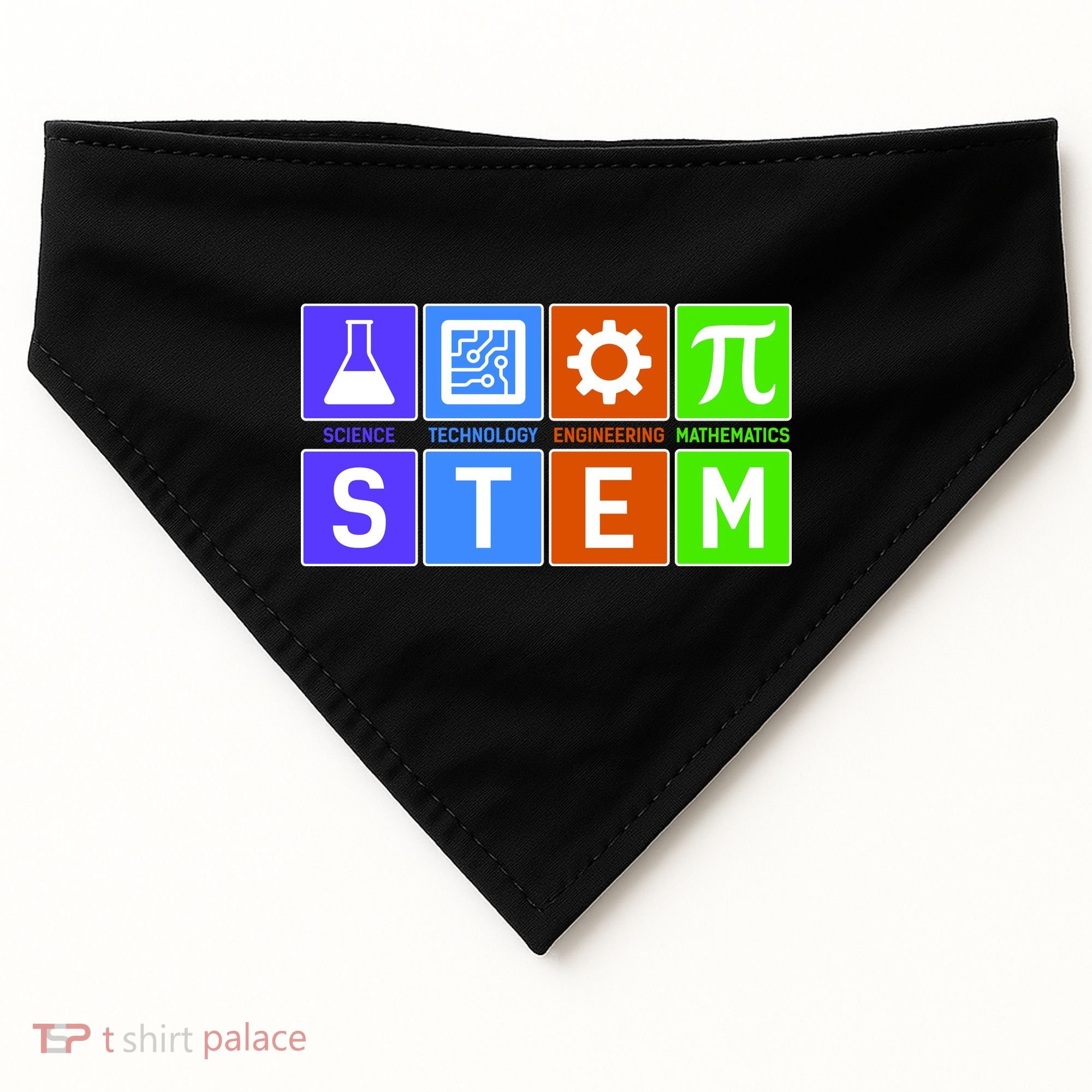 STEM - Science Technology Engineering Mathematics USA-Made Doggie Bandana