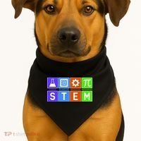 STEM - Science Technology Engineering Mathematics USA-Made Doggie Bandana thumb 1