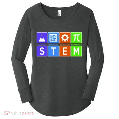 STEM - Science Technology Engineering Mathematics Women's Perfect Tri Tunic Long Sleeve Shirt