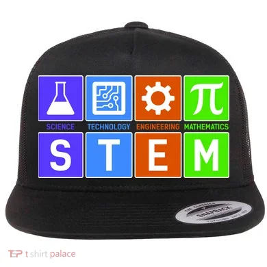 STEM - Science Technology Engineering Mathematics Flat Bill Trucker Hat