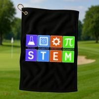 STEM - Science Technology Engineering Mathematics Golf Towel thumb 1