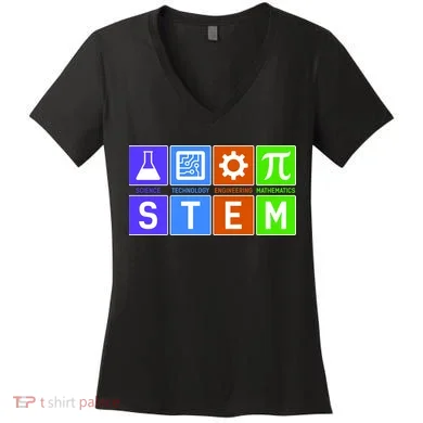 STEM - Science Technology Engineering Mathematics Women's V-Neck T-Shirt