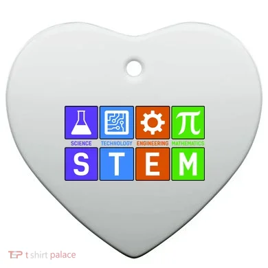 STEM - Science Technology Engineering Mathematics Ceramic Ornament