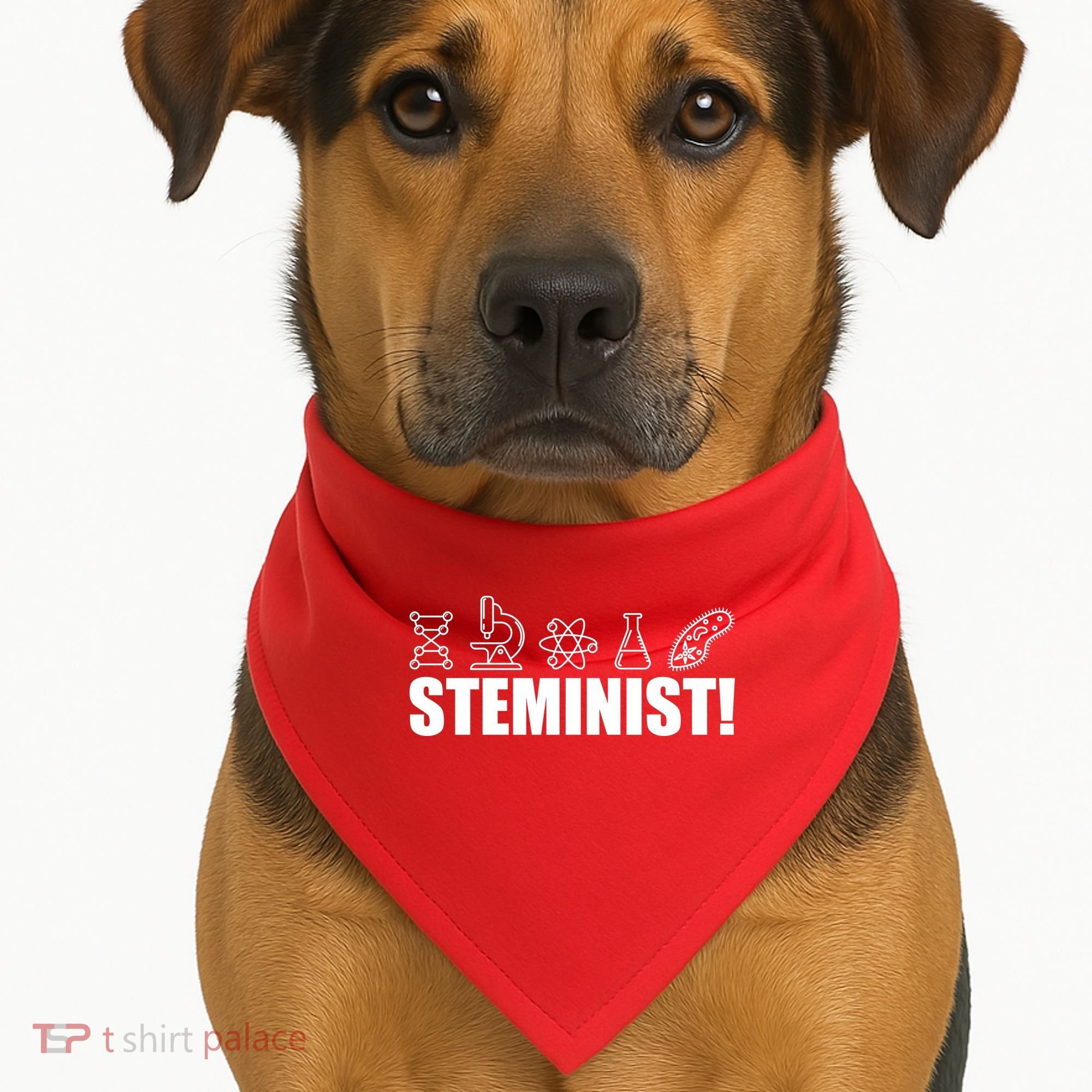 Steminist March For Science Logo USA-Made Doggie Bandana