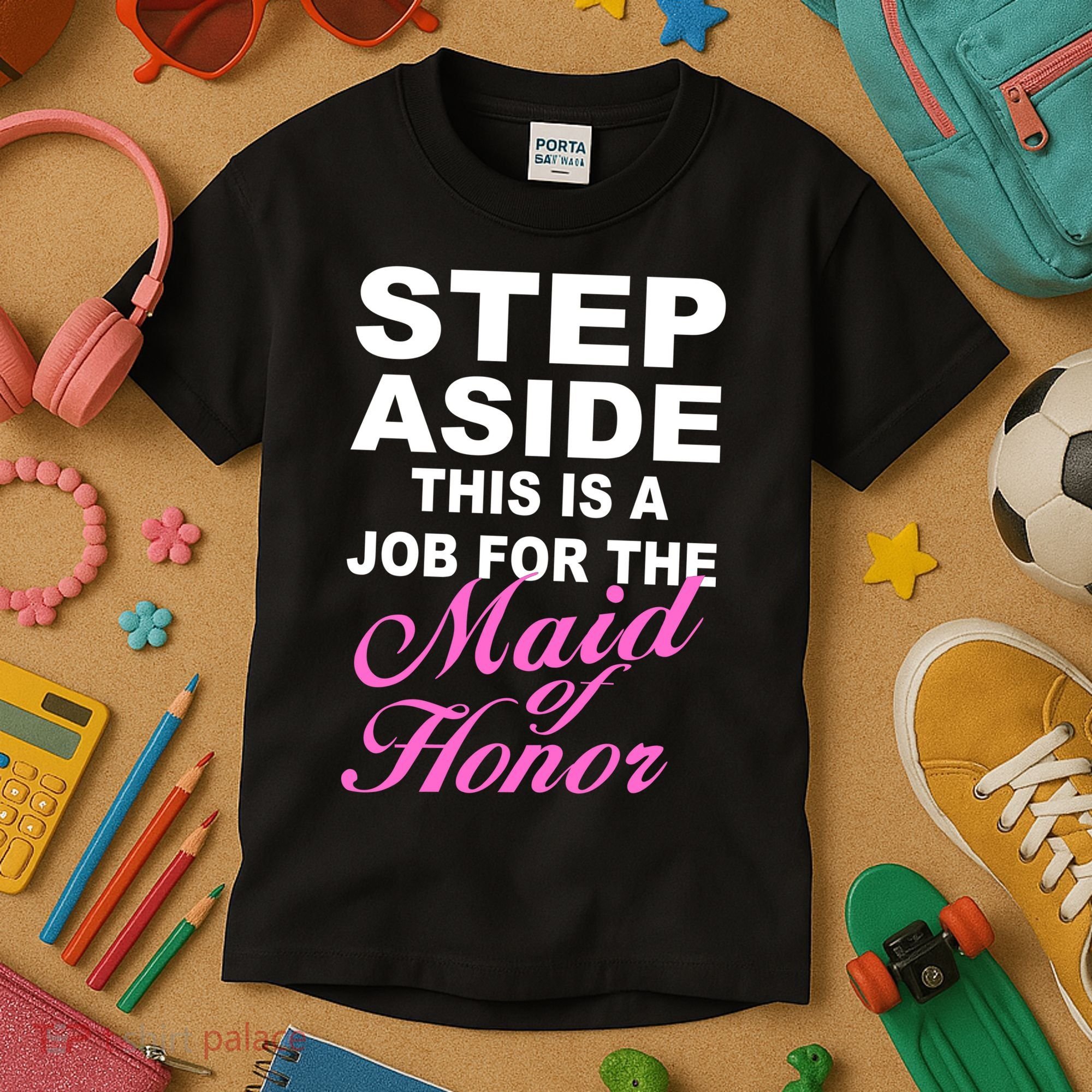 Step Aside This Is A Job For The Maid of Honor Kids T-Shirt