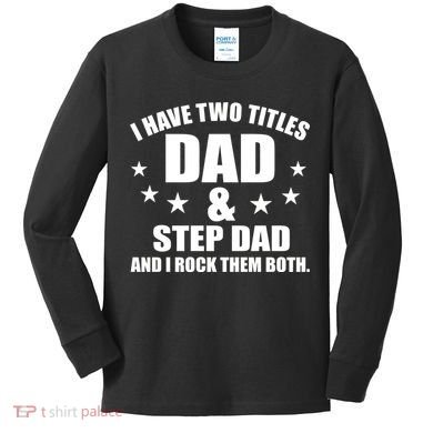 Step Dad Rocks Kids Long Sleeve Shirt