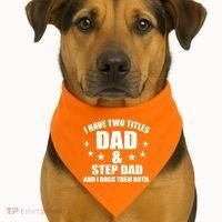 Step Dad Rocks USA-Made Doggie Bandana thumb 1